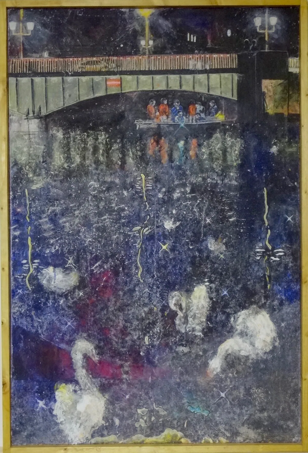 Trunken, 84 x 104 cm, aus der Werkgruppe „Boote“ von Andre Willi