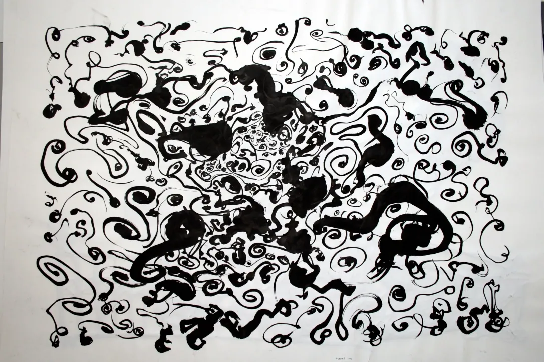 Arbeit aus der Werkgruppe „Geistervariationen“ von Andre Willi, Bild 1 von 1