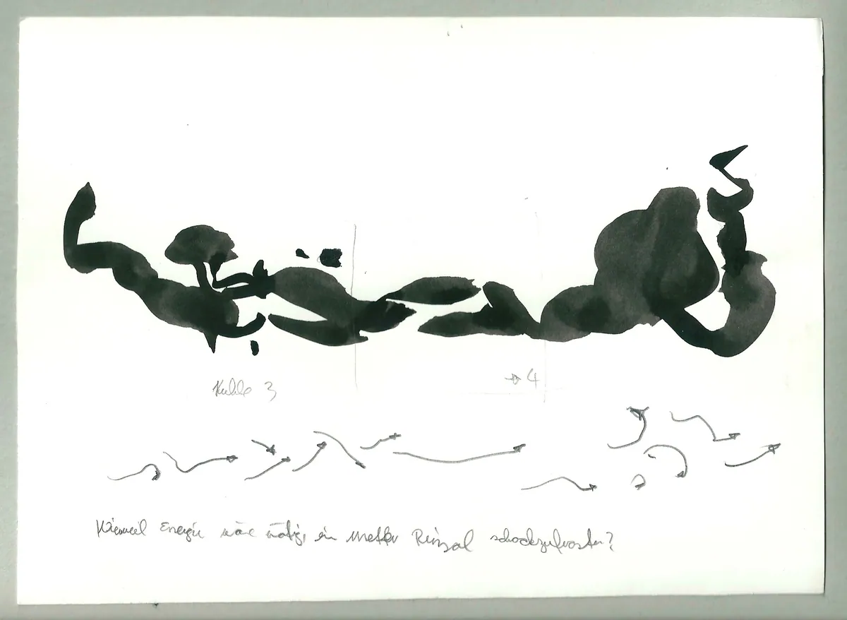 Strichanalyse, aus der Performance „Unendlich“ von Andre Willi