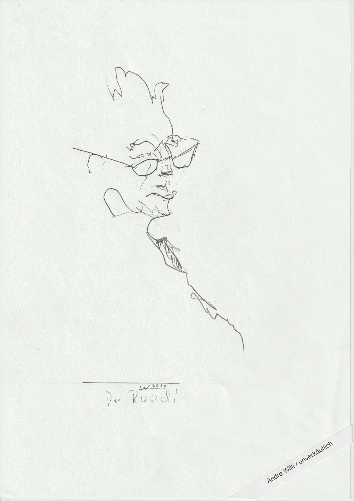 Arbeit aus der Werkgruppe „Zeichnungen“ von Andre Willi, Bild 1 von 1
